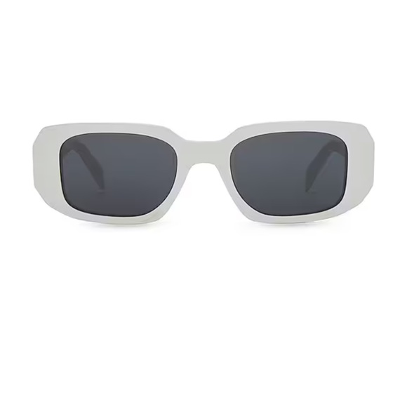 Prada Rectangle in White & Dark Grey - Picture 3 of 4